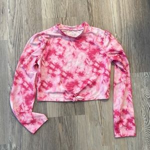 Girls cropped rash guard